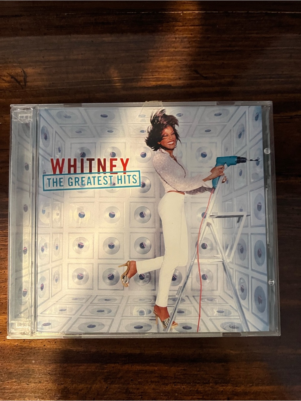 Whitney - The Greatest Hits CD (White & Teal Cover)